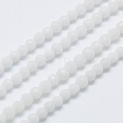 Natural White Jade Beads Strands G-A129-3mm-B05-1