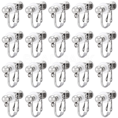 20Pcs 316 Stainless Steel Clip-on Earring Findings STAS-BBC0008-59P-1