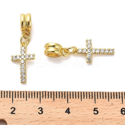 Rack Plating Brass Micro Pave Cubic Zirconia Charms X-KK-S398-08A-1