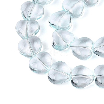 Baking Paint Transparent Glass Beads Strands DGLA-N021-01B-01-1