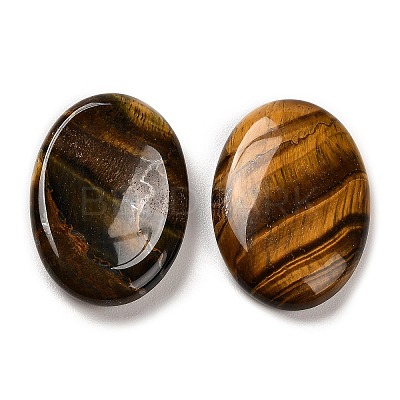 Natural Tiger Eye Oval Worry Stone X-G-R487-01D-1
