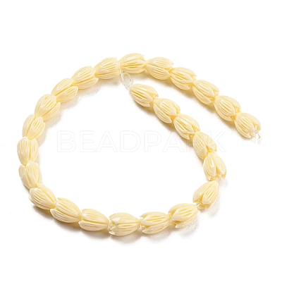 Craved Flower Synthetical Coral Bead Strands CORA-P004-B-1