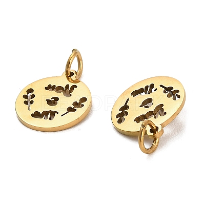 304 Stainless Steel Charms STAS-D050-07G-13-1