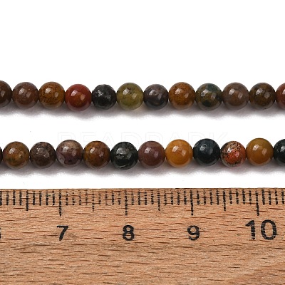 Natural Ocean Jasper Beads Strands G-F668-26-4mm-1