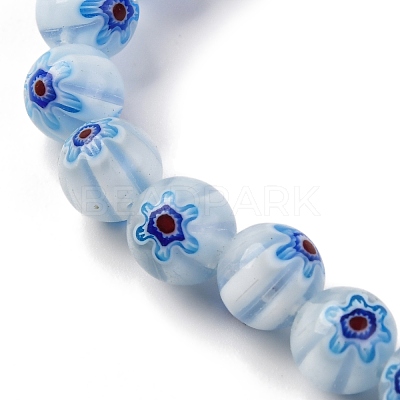 Handmade Millefiori Lampwork Beads Strands LAMP-G164-05L-1