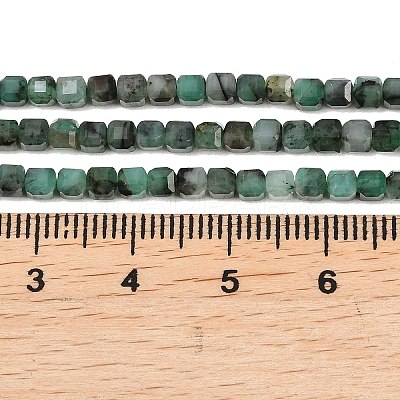 Natural Emerald Beads Strands G-B175-C04-3x3mm-1