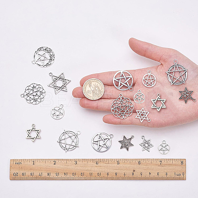 Tibetan Style Alloy Pendants TIBEP-SC0001-28AS-1