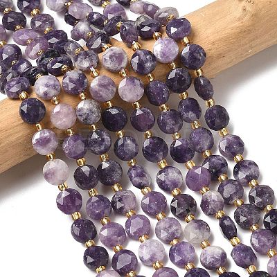 Natural Lepidolite Beads Strands G-C116-A09-02-1