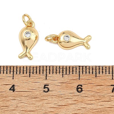SHEGRACE Brass Clear Cubic Zirconia Charms XGRQ3P279-582G-1