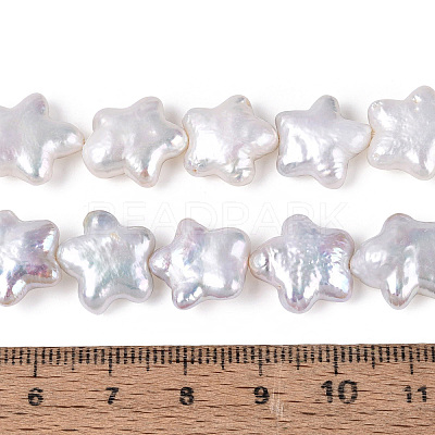 Natural Baroque Keshi Pearl Beads Strands PEAR-S020-Z06-1
