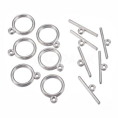 Tibetan Style Toggle Clasps X-TIBE-A12208-P-NR-1