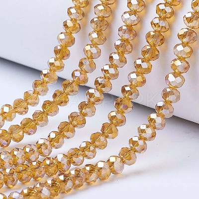 Electroplate Glass Beads Strands EGLA-A034-T1mm-B05-1