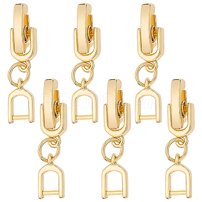 6Pcs Brass Watch Band Clasps DIY-BC0013-44B-G-1