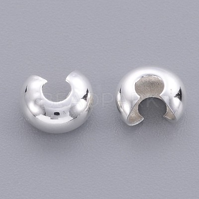 Brass Crimp Beads Covers X-EC266-2S-1