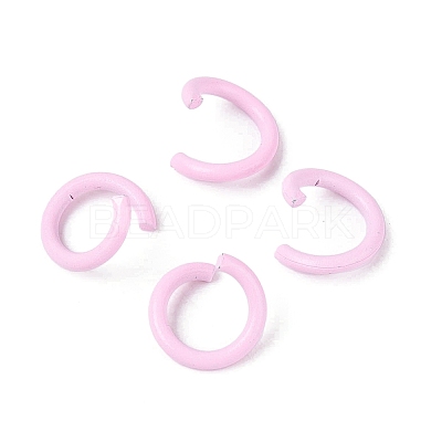 Spray Painted Iron Open Jump Rings IFIN-T017-04B-24-1