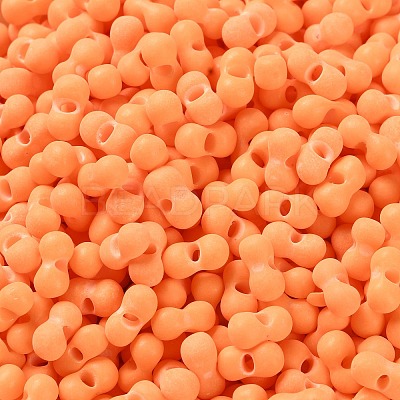 Rubberized Style Glass Seed Beads SEED-Z003-01I-1
