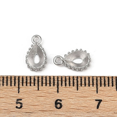 304 Stainless Steel Pendant Cabochon Settings STAS-G356-05P-1