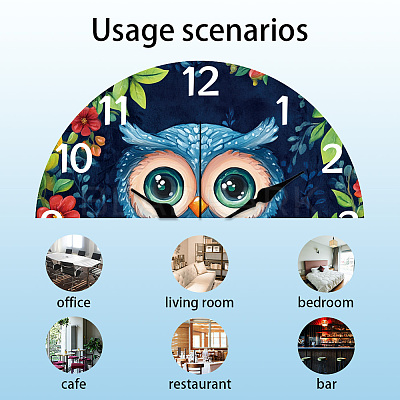MDF Printed Wall Clock HJEW-WH0058-032-1