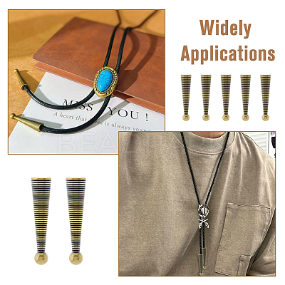 10Pcs Alloy Cord Ends FIND-FH0009-40AB-1