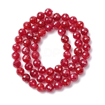 Lab Grown Red Corundum Beads Strands G-Z123-A01-6mm-1
