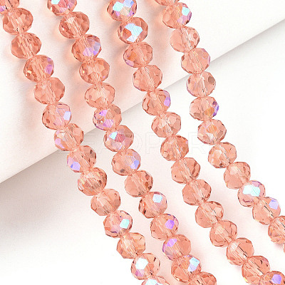 Electroplate Glass Beads Strands X-EGLA-A034-T2mm-L24-1