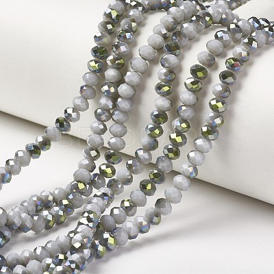 Electroplate Opaque Glass Beads Strands EGLA-A034-P4mm-S13-1
