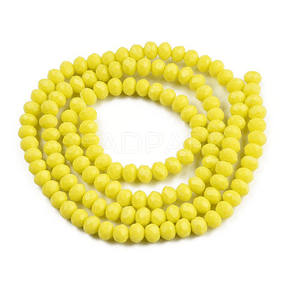 Opaque Solid Color Glass Beads Strands EGLA-A034-P4mm-D26-1