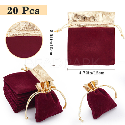 Rectangle Velvet Jewelry Pouches Bags TP-BBC0001-09B-02-1