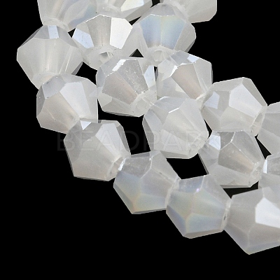 Imitation Jade Electroplate Glass Beads Strands EGLA-A039-J4mm-B06-1
