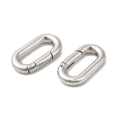 Non-Tarnish 304 Stainless Steel Spring Gate Ring X-STAS-Q215-54P-1