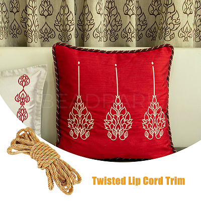 12.5M Polyester Twisted Lip Cord Trim OCOR-WH0071-90A-1
