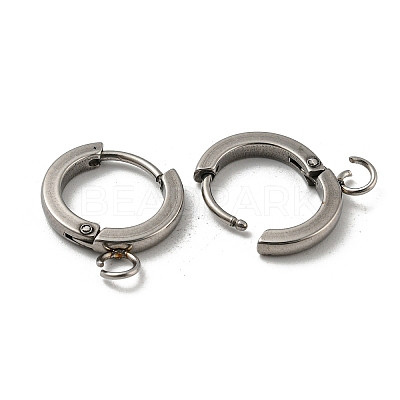 Tarnish Resistant 201 Stainless Steel Huggie Hoop Earrings Findings STAS-A167-01F-P-1