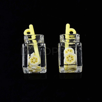 Imitation Drink Resin Pendants CRES-S359-32P-1