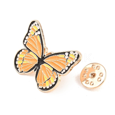 Butterfly Alloy Enamel Lapel Pin Backs JEWB-P057-04C-G-1