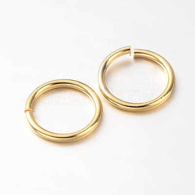 Eco-Friendly PVD Vacuum Plating & Long-Lasting Plated Brass Open Jump Rings X-KK-E663-5mm-G-1