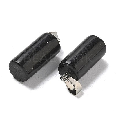 Natural Obsidian Pendants G-B127-17P-07-1