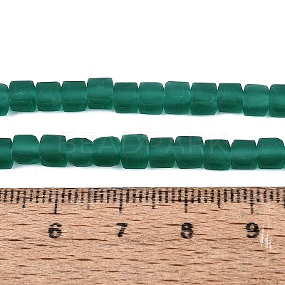 Transparent Frosted Glass Beads Strands GLAA-N072-01A-A09-1