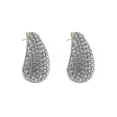 Alloy Rhinestone Stud Earring PW-WGC5144-07-1