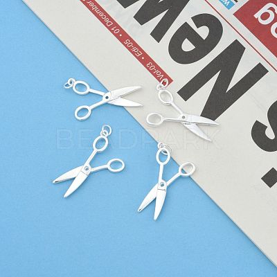 Brass Scissor Pendants KK-BB11623-1