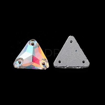 Triangle Shape Sew on Rhinestone GLAA-WH0033-55A-01-1