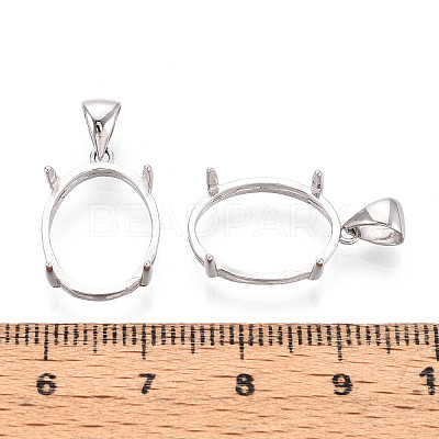 925 Sterling Silver Pendant Claw Cabochon Settings STER-N016-44B-P-1