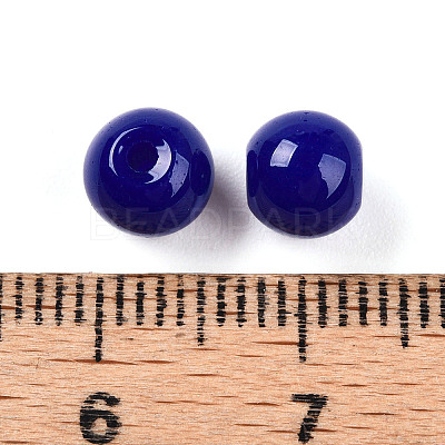 Opaque Solid Color Glass Beads X1-GLAA-N007-6mm-A03-1