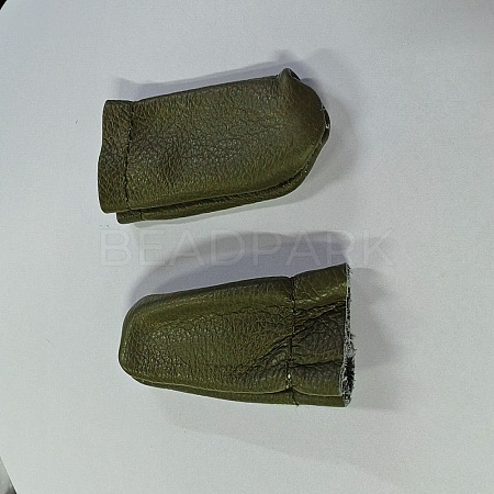 Leather Thimble Finger Protectors DIY-XCP0001-83B-1