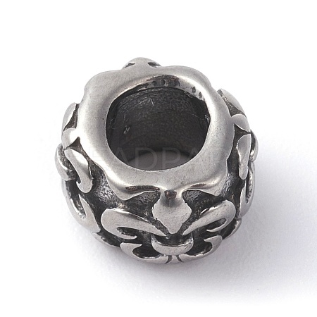 316 Surgical Stainless Steel European Beads STAS-F190-02AS-1