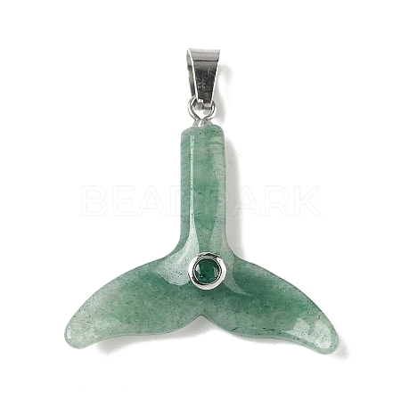 Natural Green Aventurine Pendants G-P599-03P-02-1