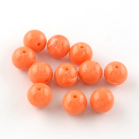 Round Imitation Gemstone Acrylic Beads OACR-R029-12mm-22-1
