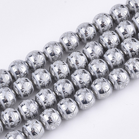 Electroplate Glass Beads Strands X-EGLA-S177-10A-07-1