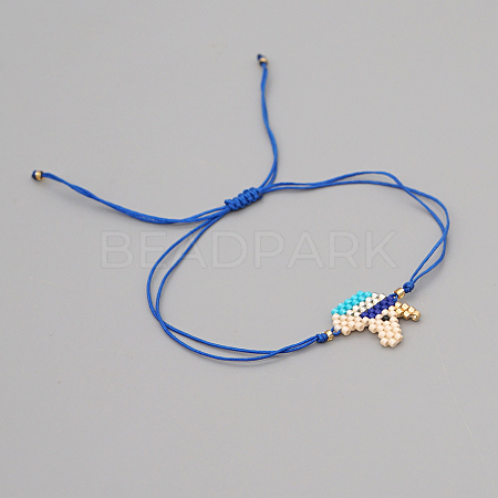 Glass Seed Braided Bead Bracelet BJEW-A121-54-1