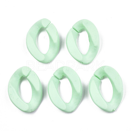 Opaque Spray Painted Acrylic Linking Rings X-OACR-S036-001A-I12-1