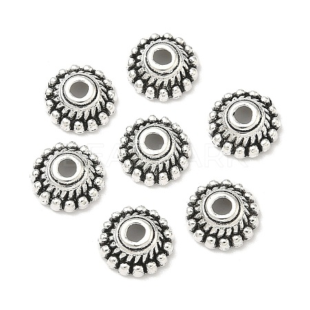 Tibetan Style Alloy Bead Caps X-LF1235Y-NF-1